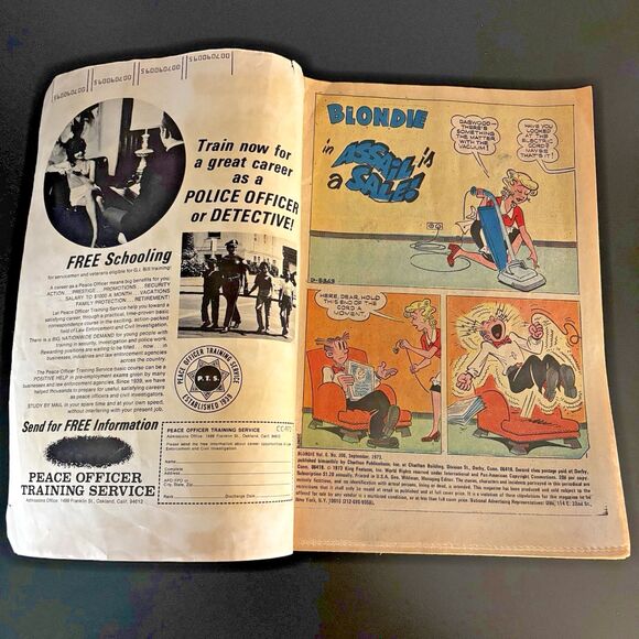 Blondie September 1973 Vol 6 Number 206 Charlton Comics Vintage - Picture 4 of 4